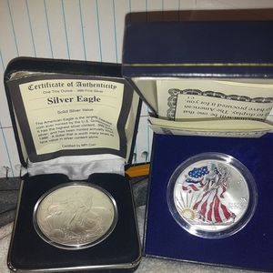 SOLD Liberty silver dollars one is 1999 &2000